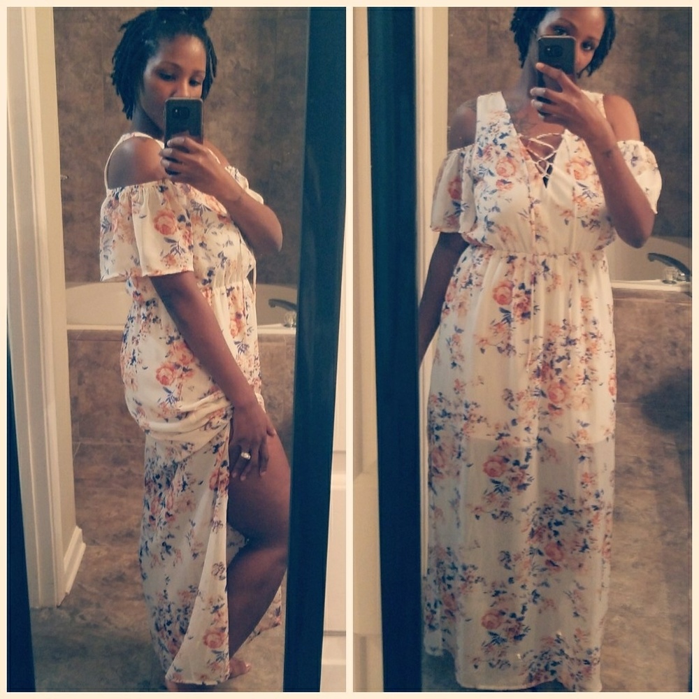 Sheer Floral Dress